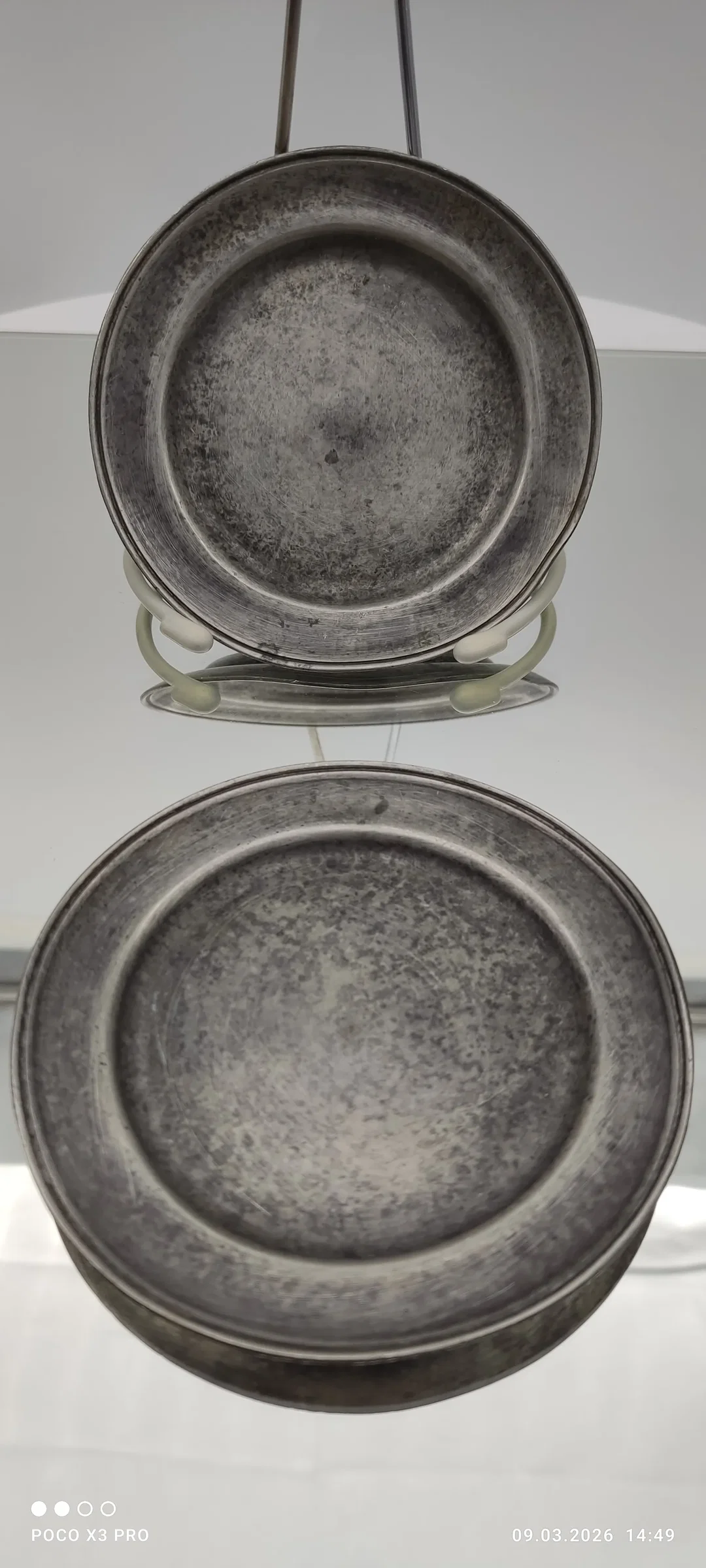 Zinn-Untersatzteller Sonstige 2er, Mit Schönheitsfehler | Vintage-Schatz - Bild 1