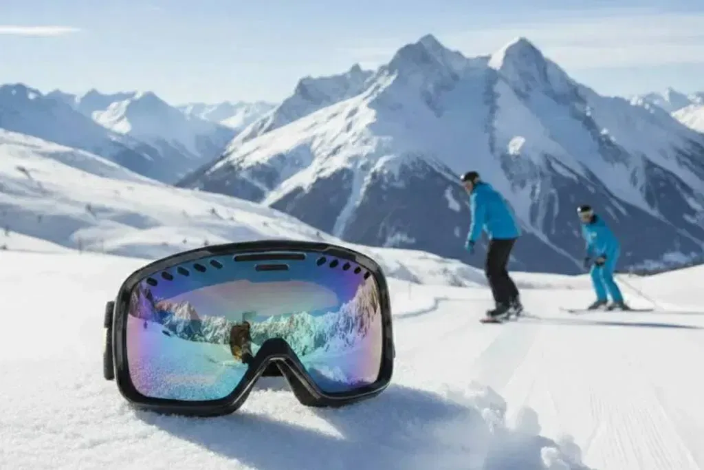 Salice Skibrille mit ZEISS-Linse – Schwarz/Orange, UV-Schutz, inkl. Microfaserbeutel - Bild 1