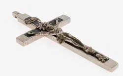 Antikes Kruzifix mit Totenkopf-Motiv – Deutschland, um 1900  - Bild 2