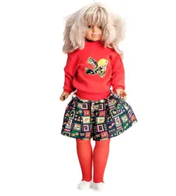 EFFE Puppe ca. 80 cm mit Schallplatten - Bild 2