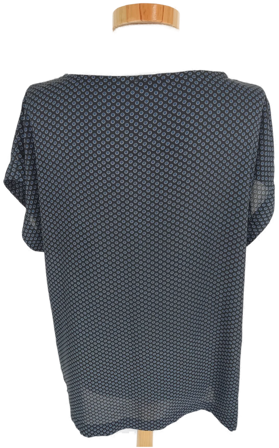 T-Shirt "Iwie", kurzarm, schwarz/blau gepunktet, Größe 38 (geschätzt) – Bild 3