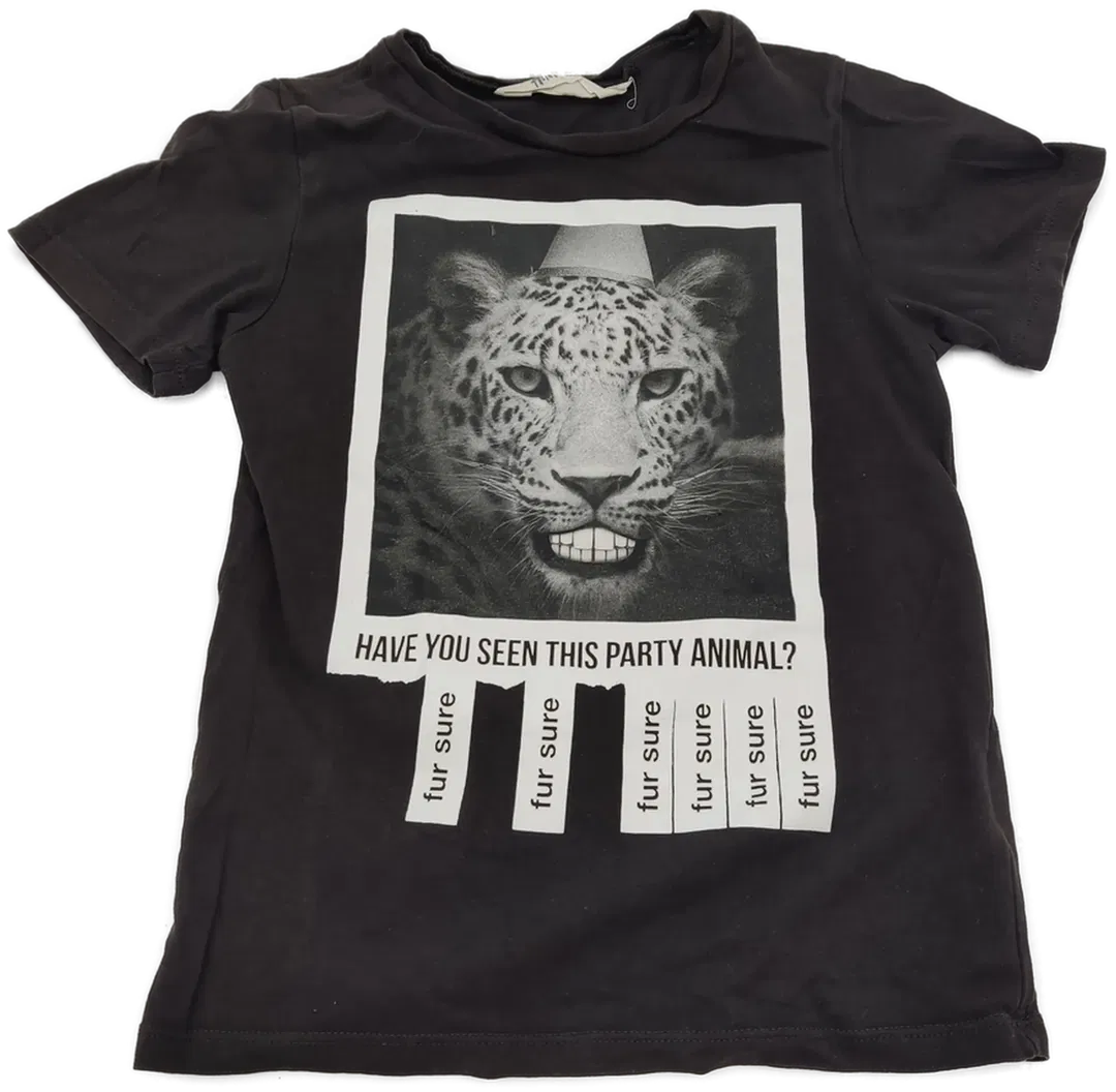 H&M Kinderkurzarm T-shirt schwarz - 110-116 - Bild 1