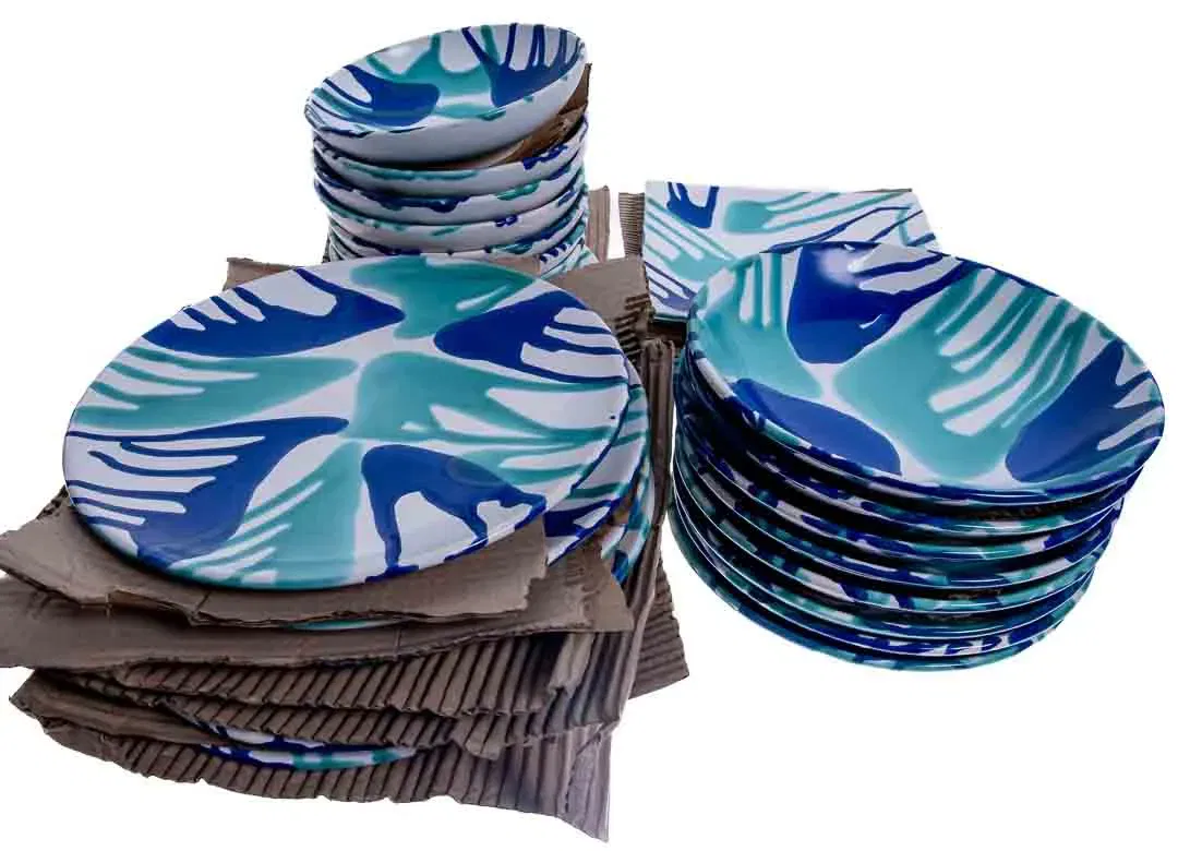 Gmundner Keramik Wasserfall Konvolut / 31-teiliges Set aus Tellern und Schüsseln - Bild 4