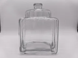 Großes Bonbonglas, Vorratsglas mit Deckel, quadratisch – Vorschau 1