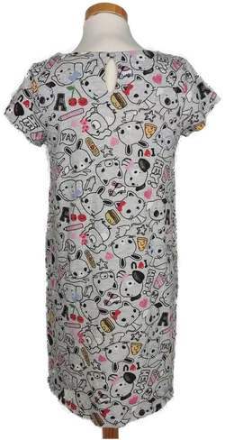 H&M Kinder Kleid grau mit Druck - 134/140 - Bild 2