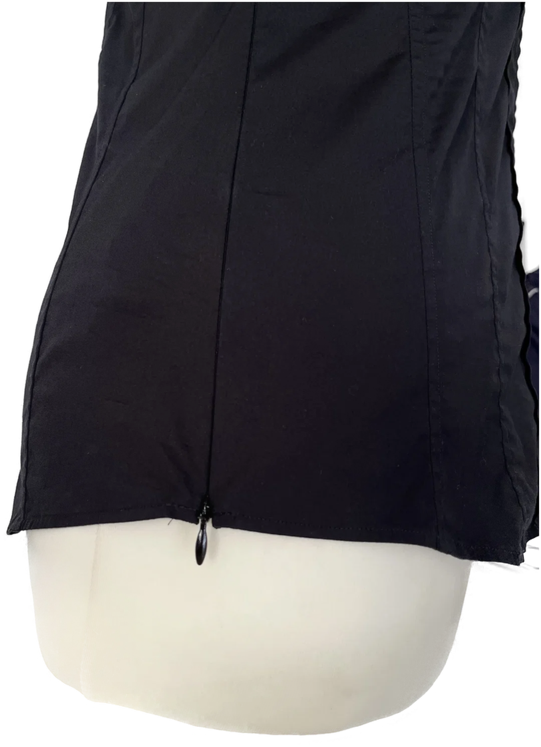 VAN LAACK Damenbluse schwarz mit seitlichem Zipper Gr. 36 – Bild 4