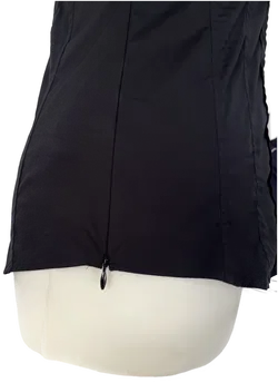 VAN LAACK Damenbluse schwarz mit seitlichem Zipper Gr. 36 - Bild 4