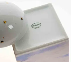 Arzberg Porzellan-Dose Winterdorf, 8×8×11 cm, mit Kuppel-Deckel - Bild 2