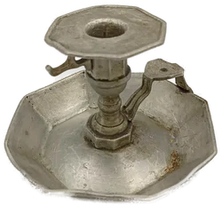 Zinnkerzenständer mit Tragegriff Vintage - Bild 1