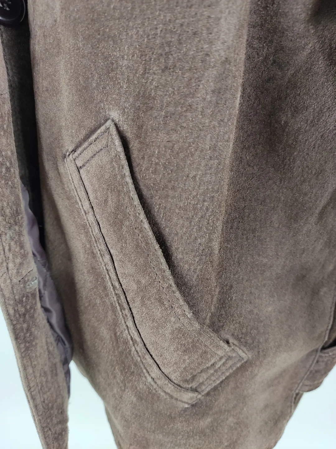 Echtlederjacke "Fascination in Leather", langarm mit Kragen, dunkelbraun mit Taschen, Größe 42 – Bild 3