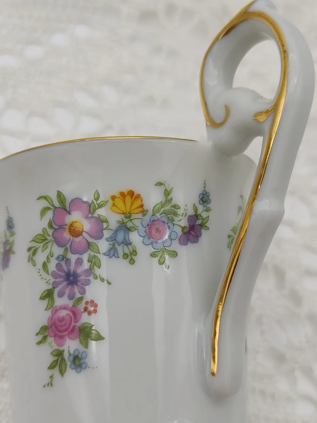 TK Thun Böhmen Porzellan Sammeltasse-Set (Mokkatasse, Untertasse, Löffel)  | Original Tschechoslowakei – Bild 8