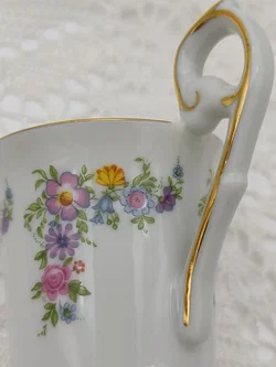 TK Thun Böhmen Porzellan Sammeltasse-Set (Mokkatasse, Untertasse, Löffel)  | Original Tschechoslowakei – Vorschau 8