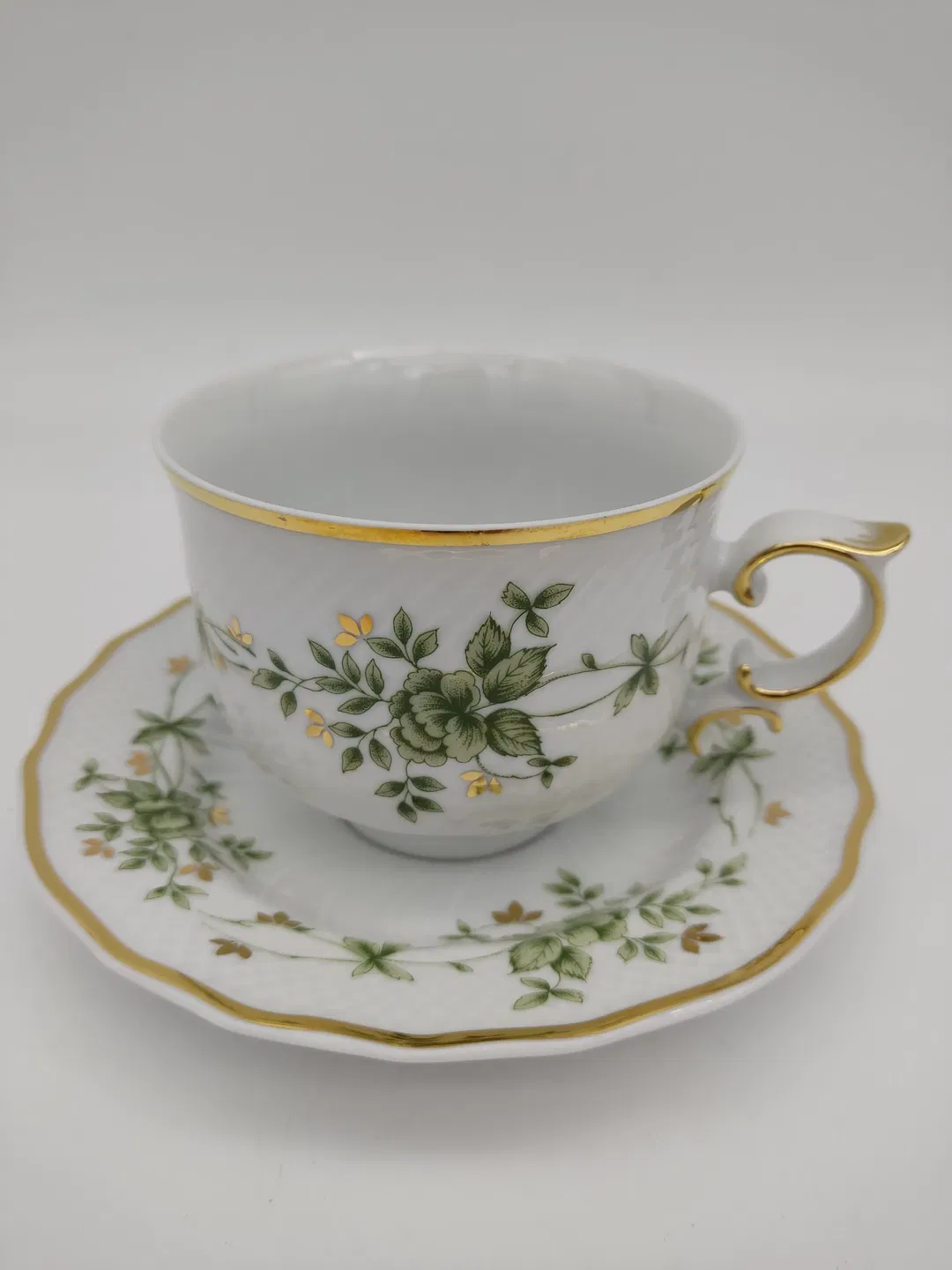 Porzellan Kaffeetasse und Untersetzer - Bild 1