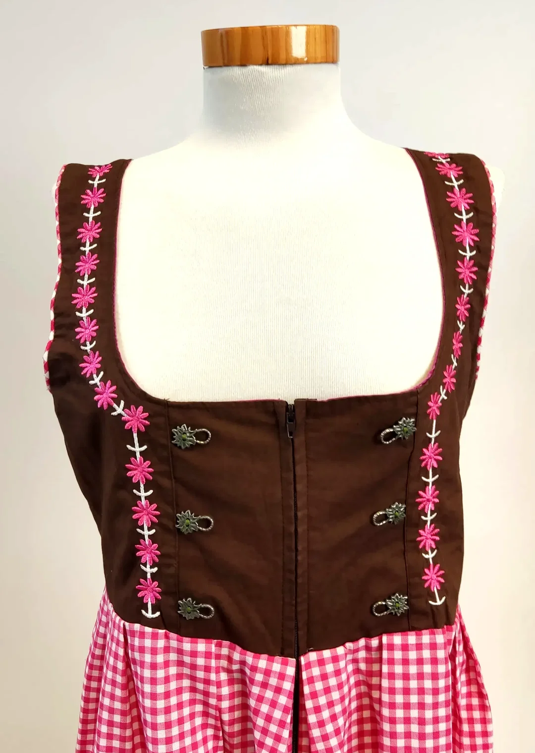 My Trachtenstadl Dirndl Gr. 40 bestickt mit Blumenmuster  – Bild 3