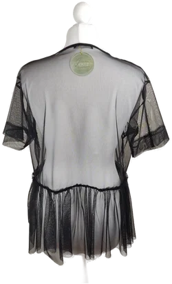 Zara Damen-Oberteil Transparent Schwarz | Abendmode – Vorschau 2