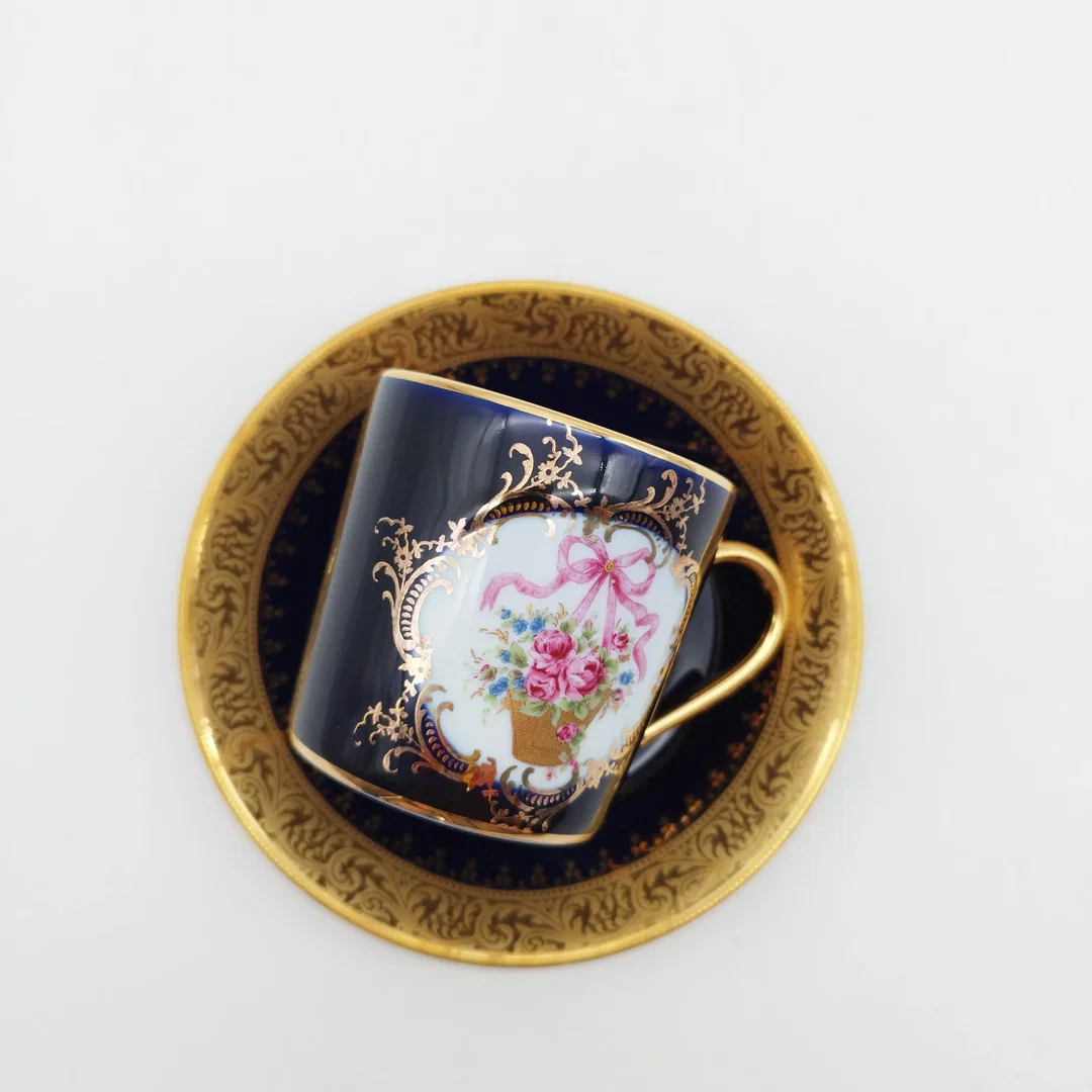Mokkatasse Limoges Castel Porzellan | Französischer Vintage-Schatz – Bild 2