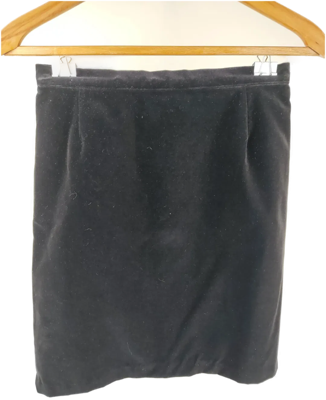 Damen Midi Samt Rock schwarz - M/38 - Bild 4