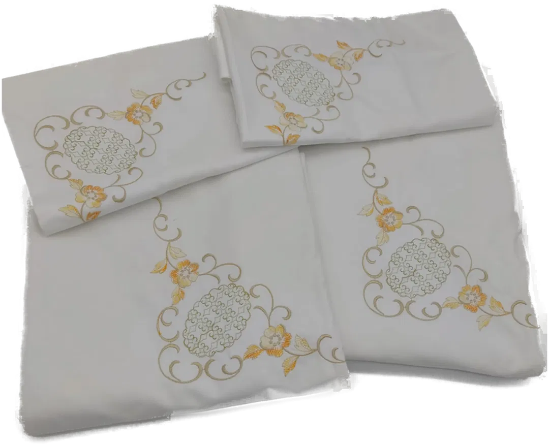 Luxuriöses 4-teiliges besticktes Bettwäscheset Wäschehaus Josef Grabher - Bild 1