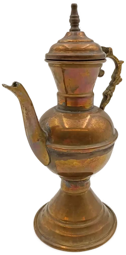 Orientalische Deko-Kanne – Vintage Kupferkanne mit Henkel und Deckel – Vorschau 1