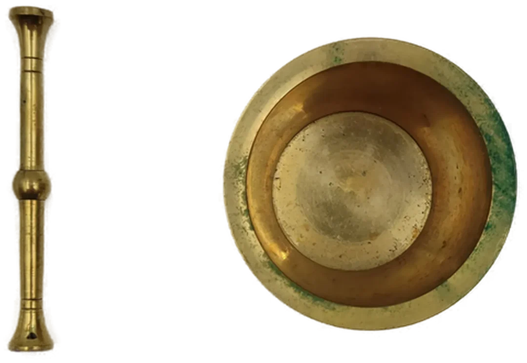 Massiver Messing-Mörser und Stößel – Bild 6