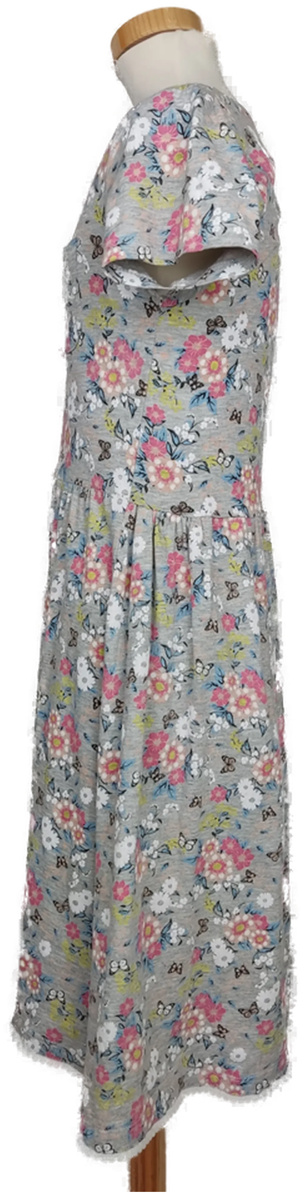 YFK Kinderkleid grau/rosa/weiß geblümt - 170/176 – Bild 3