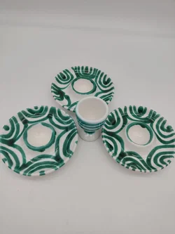 Gmundner Keramik - Eierbecher grün - 4 Stück - Bild 12