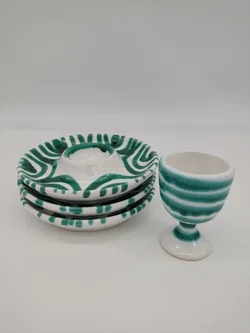 Gmundner Keramik - Eierbecher grün - 4 Stück - Bild 9