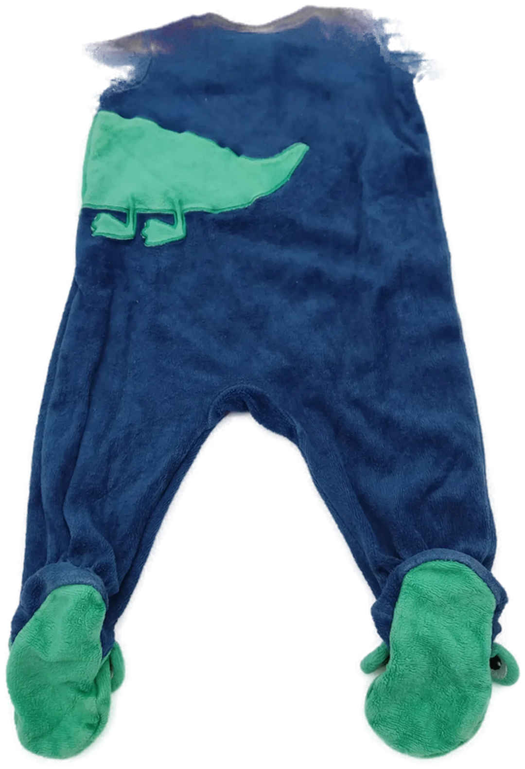 H&M Baby Jungen Pyjama, blau/grün, Größe 62, Frottee, mit Druckknöpfen – Bild 2