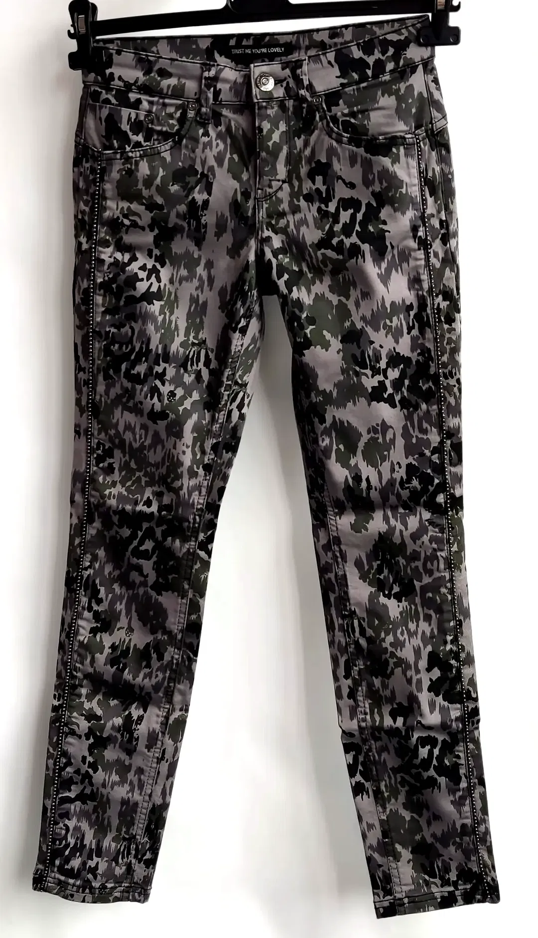 Street One Damenhose, camouflage/grau - Gr. 34 - Bild 1