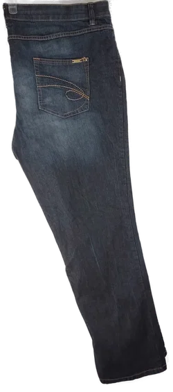 Jeans "The straight Jeans", lang mit Stretch, dunkelblau mit Taschen, Größe 50 – Vorschau 4