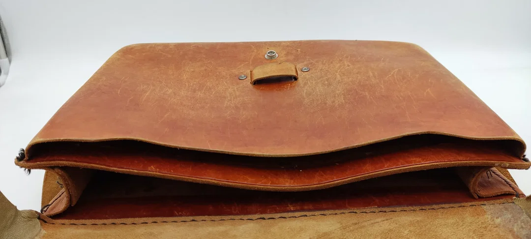 Ledertasche cognac Vintage – Bild 4