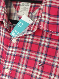 HILFIGER DENIM Herren Kurzarm-Hemd Kariert - XL/52 - Bild 2