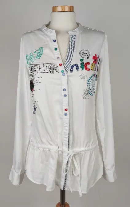 Desigual - Damen Langarm Bluse Gr. XS – Bild 2