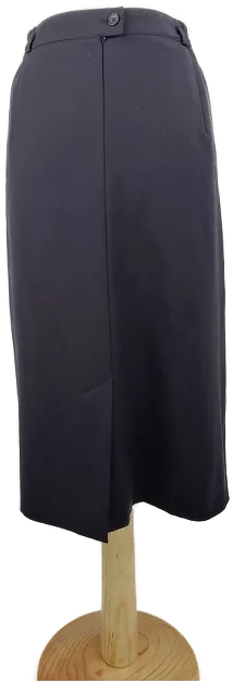 Rock mit Gummizugeinsatz, schwarz, Größe 46 - Bild 3