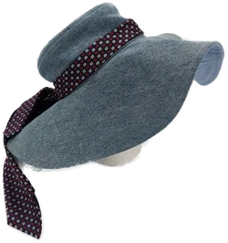 Damen Sonnenhut  Jeansstoff mit Krawattenhutband- Durchmesser 18cm - Bild 2