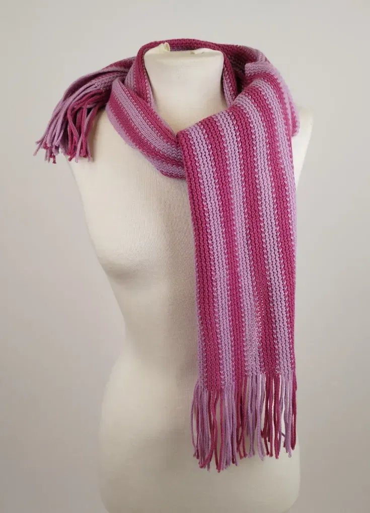 Gestreifter Strickschal - ca. 140cm - Bild 4