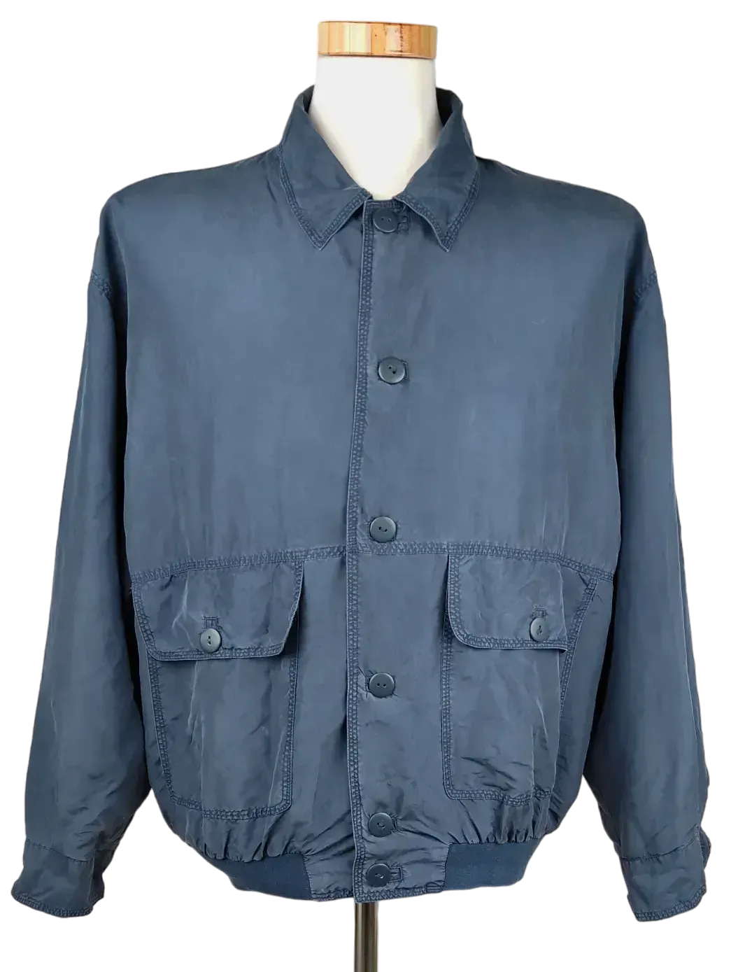Spirit of the silk Herren Bomberjacke, blau - Gr. 46 - Bild 1