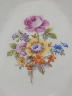 Durchbruchschale mit Blumenmotiv und Golddekor 'Fine China' | Thüringer Lichte Porzellan - Bild 6