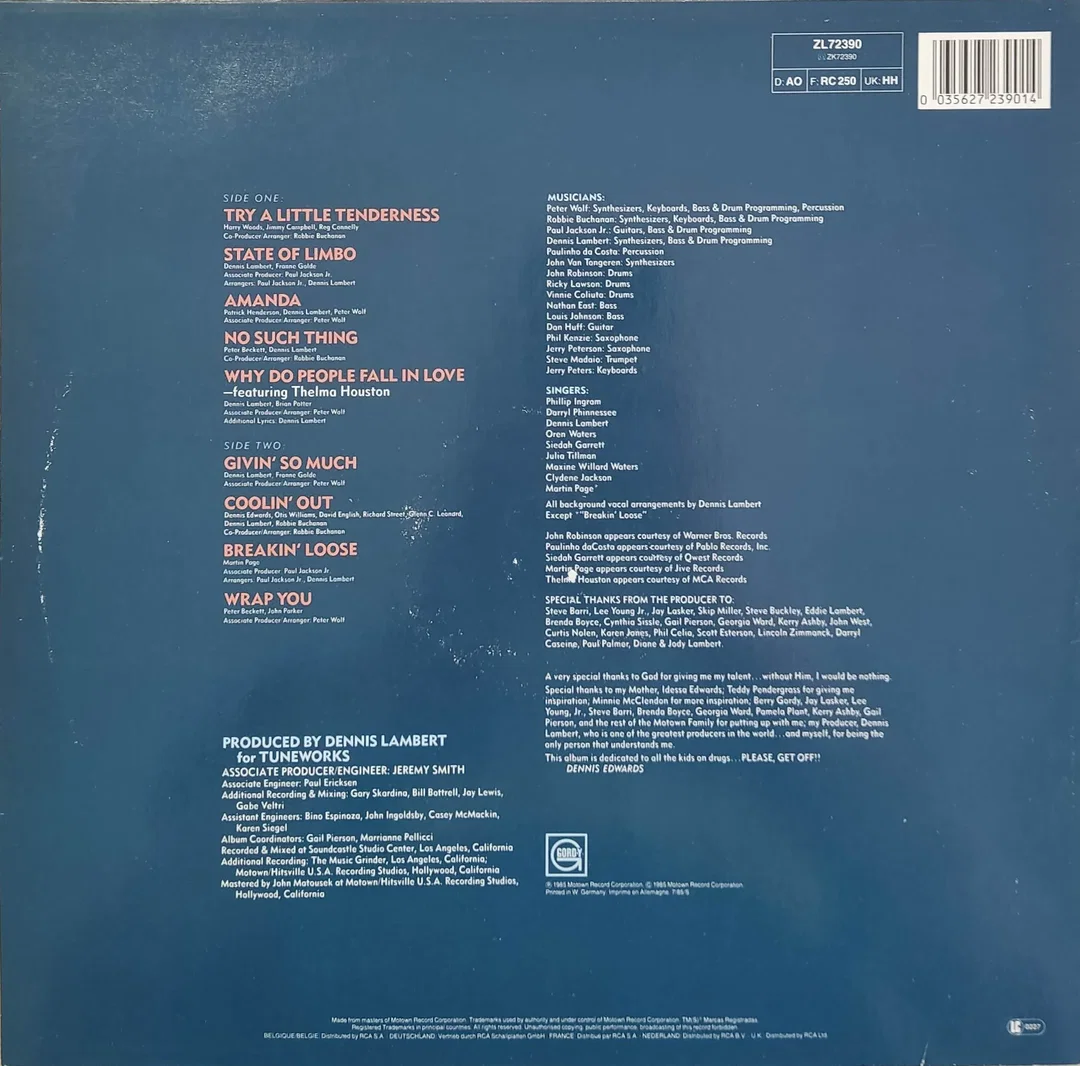LP Vinyl Dennis Edwards "Coolin' Out" – Bild 2