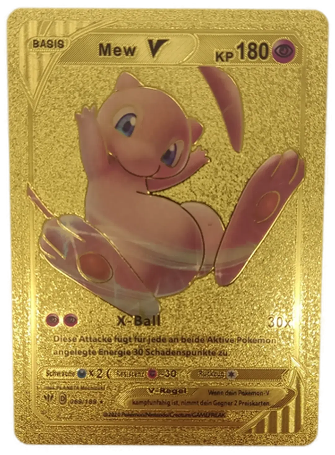 Pokémon Sammelkarte Goldfolie Basis Mew V - Bild 1