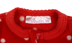 So Cute Baby Weihnachtsoverall rot gepunktet Gr. 56  - Bild 3