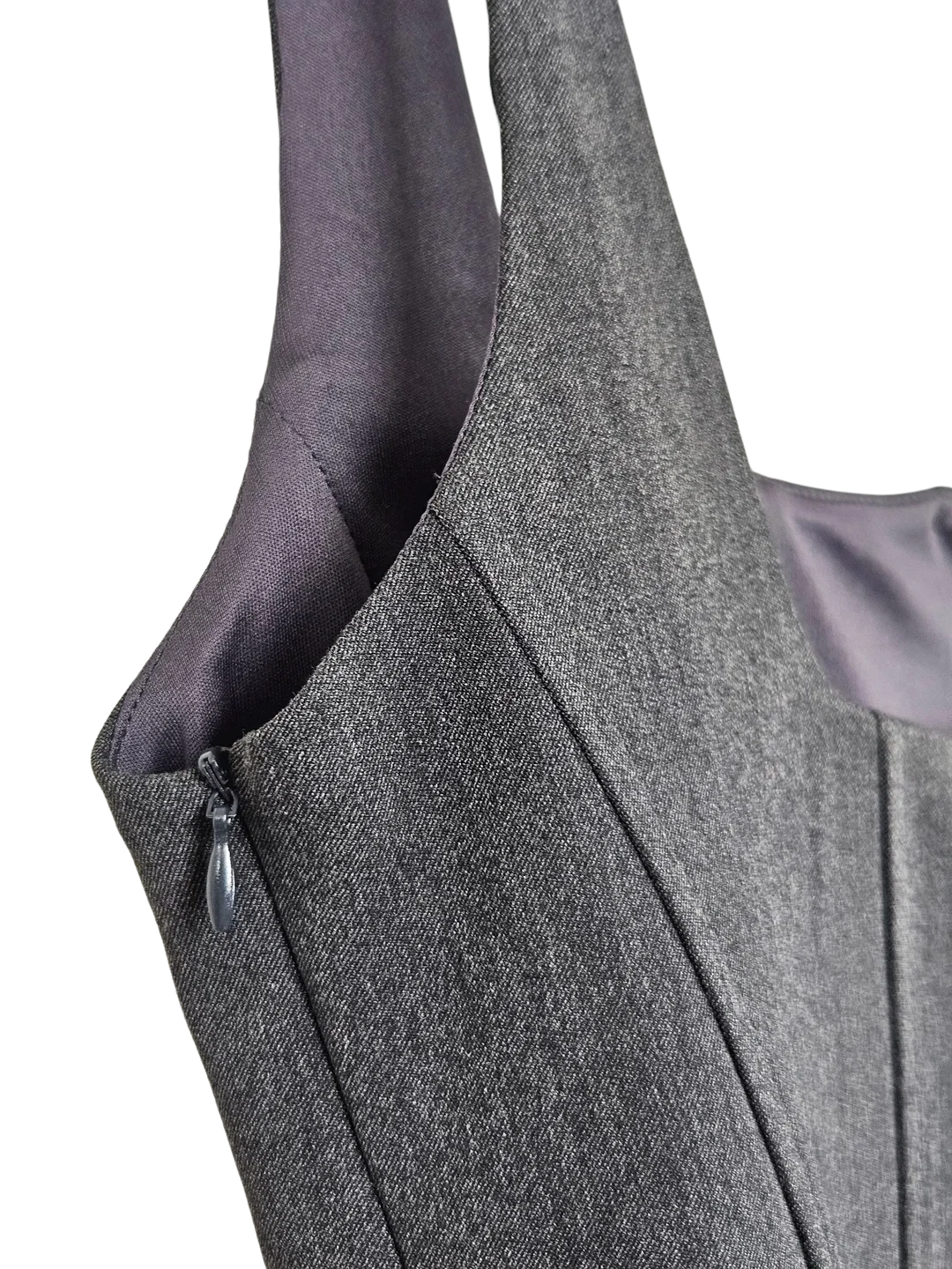 ZARA Damen Minikleid, grau - Gr. L / 40 – Bild 3