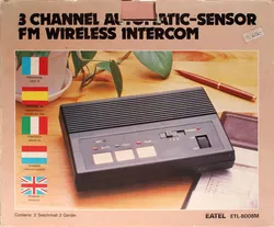 2×Geräte FM Wireless Intercom, Gegensprechanlage (3-Channel) im Originalkarton — EATEL / ETL-006M — Vintage, gebraucht - Bild 2