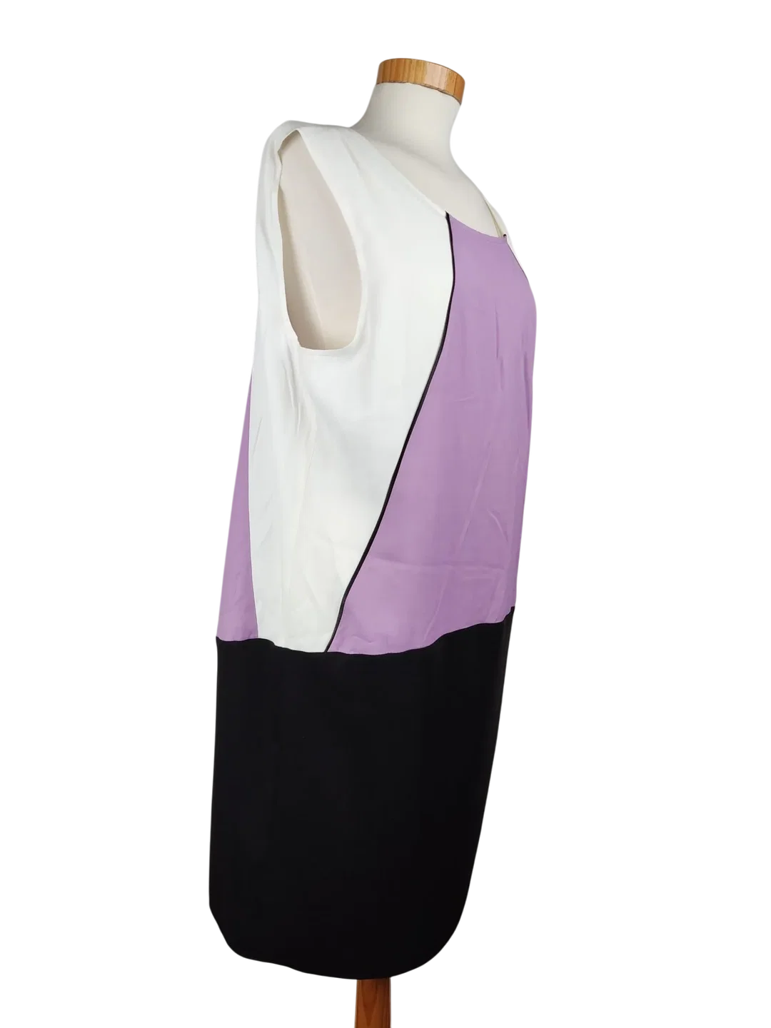 Axara Damen Midikleid, flieder/weiß/schwarz - Gr. 44/XL – Bild 3