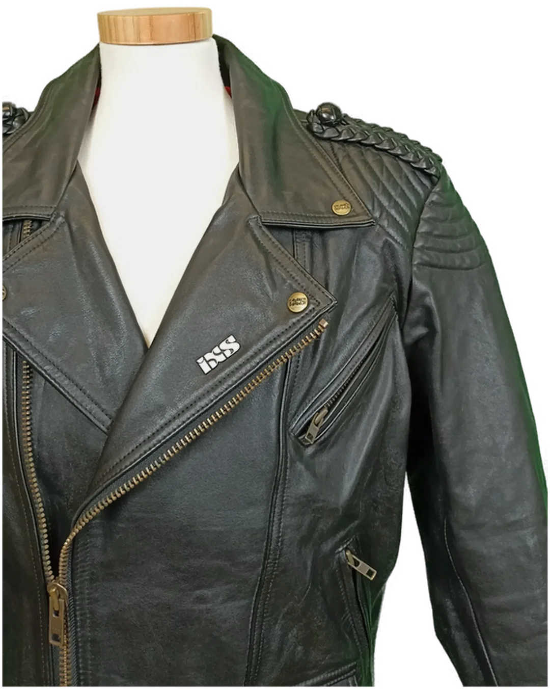 IXS Herren Leder Motorradjacke Biker Basics schwarz Gr. L – Bild 3