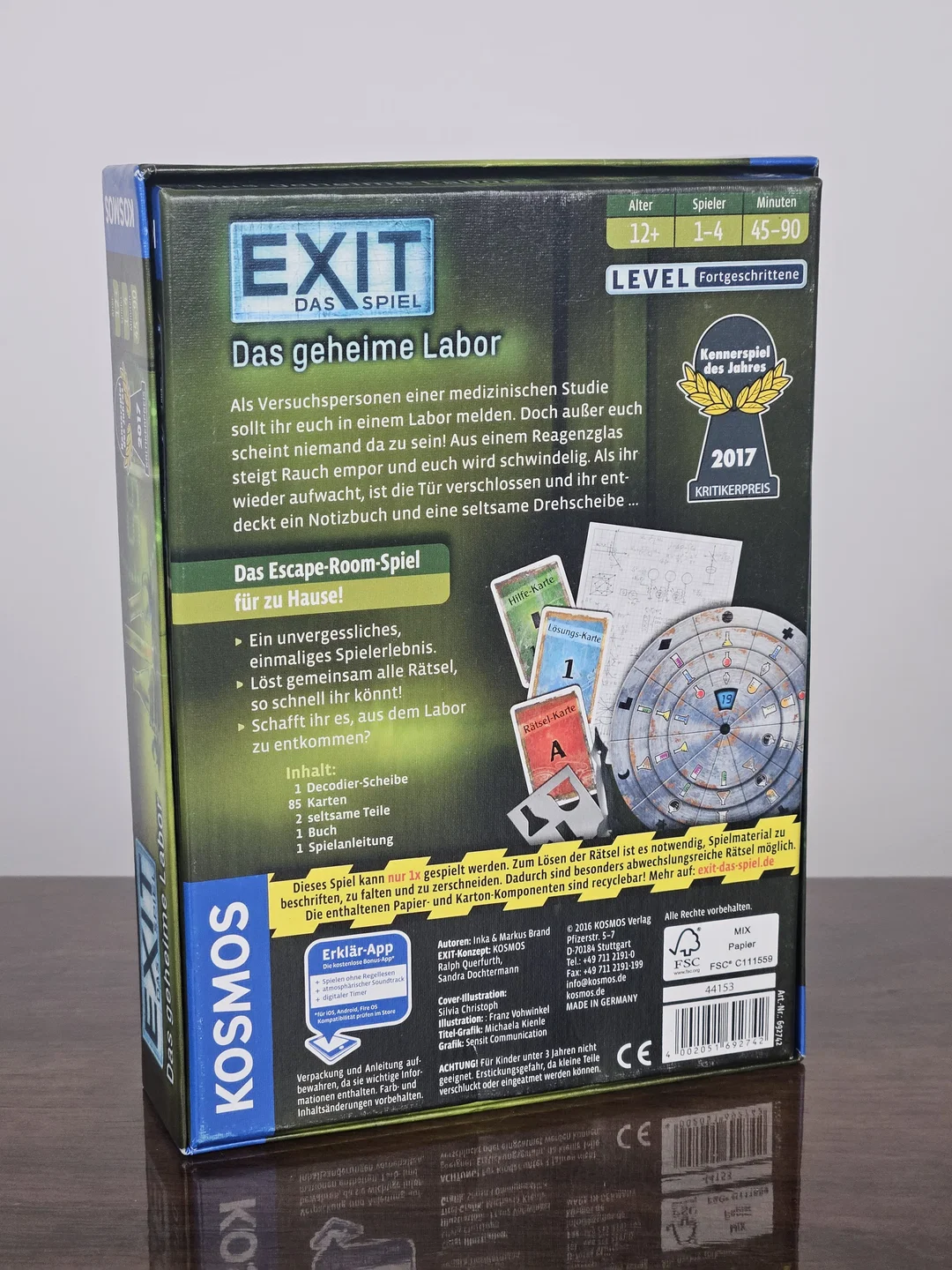 EXIT Das Spiel - Das geheime Labor - Gesellschaftsspiel - KOSMOS  – Bild 2
