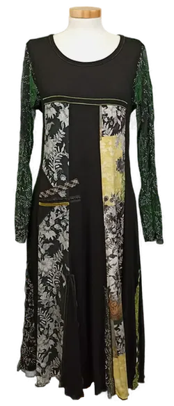 Pause Cafe Damen Midikleid schwarz gemustert Gr. 42 - Bild 1