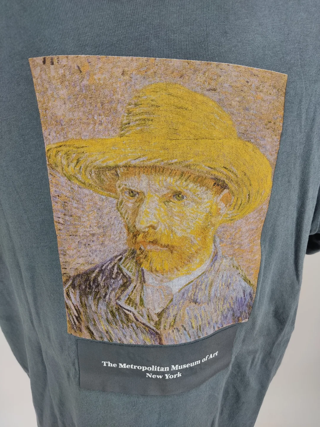 T-Shirt, kurzarm mit Rundhalsausschnitt, grau mit Aufdruck, Größe S – Bild 2