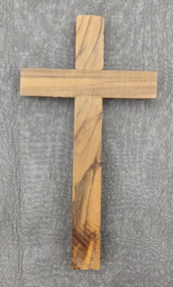 kleines Wandkreuz aus Olivenholz - Bild 4