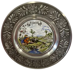 4 Stk Zinnteller - 4 Jahreszeiten - Bild 5